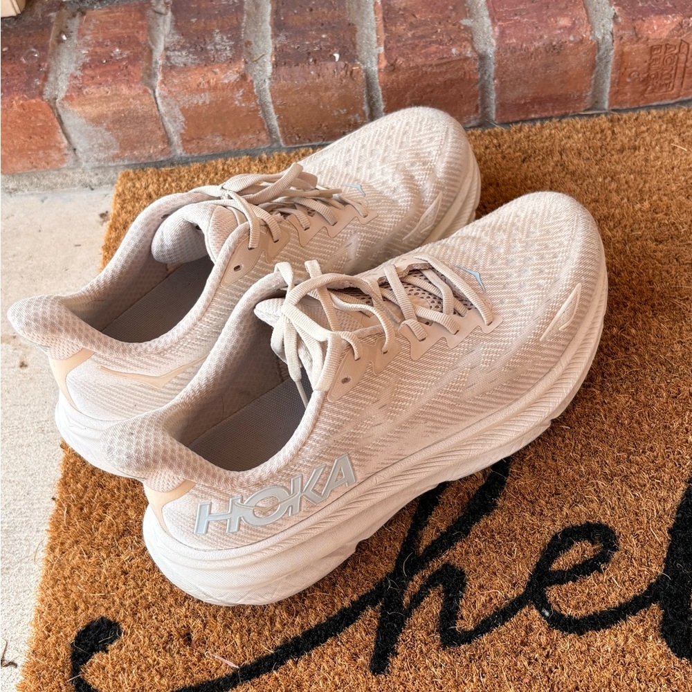 Hoka Women's Beige Athletic Shoes